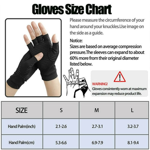 Compression  Glove Unisex Joint Pain Relief Half Finger Brace