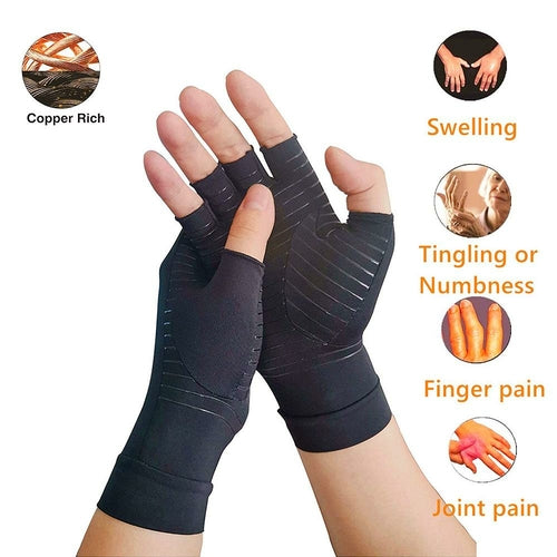 Compression  Glove Unisex Joint Pain Relief Half Finger Brace