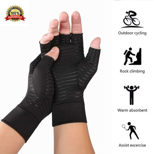 Compression  Glove Unisex Joint Pain Relief Half Finger Brace