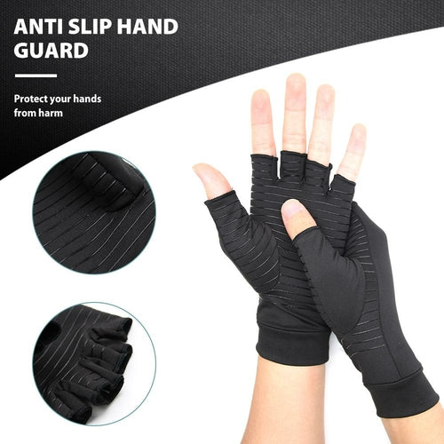 Compression  Glove Unisex Joint Pain Relief Half Finger Brace