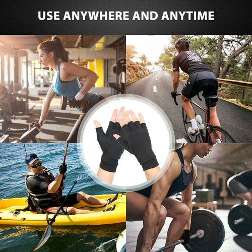 Compression  Glove Unisex Joint Pain Relief Half Finger Brace