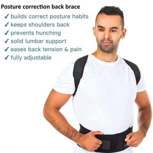 Posture Corrector Support Magnetic Back Shoulder Brace Belt Band For (Copy)