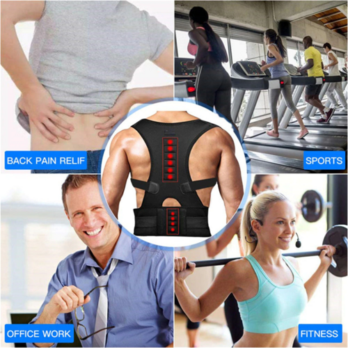 Posture Corrector Support Magnetic Back Shoulder Brace Belt Band For (Copy)