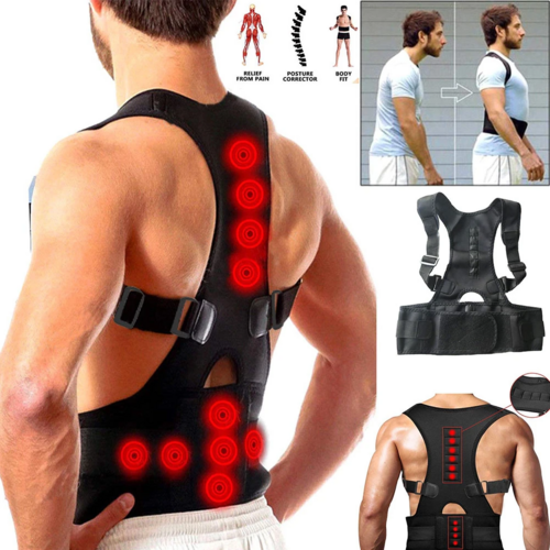 Posture Corrector Support Magnetic Back Shoulder Brace Belt Band For (Copy)