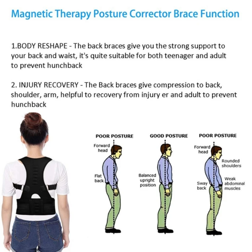 Posture Corrector Support Magnetic Back Shoulder Brace Belt Band For (Copy)