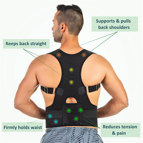 Posture Corrector Support Magnetic Back Shoulder Brace Belt Band For (Copy)